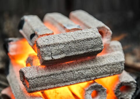 SAWDUST charcoal briquettes