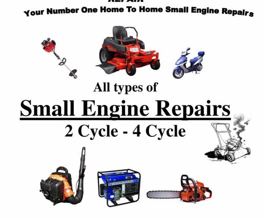 small engine types weed wacker, blower, chainsaw, generator, lawn mower small engines repair