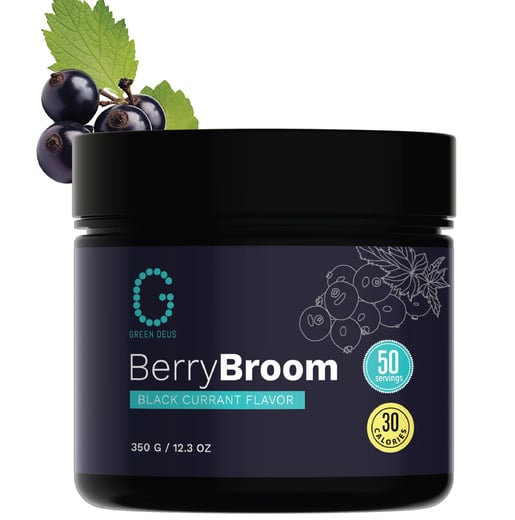 berry broom packaging of food supplement front view