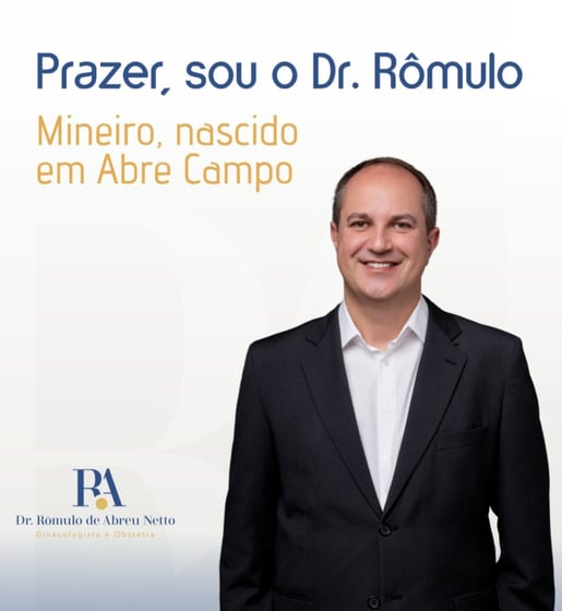 Dr. Rômulo de Abreu Netto, médico ginecologista e obstetra, sorrindo.