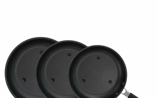 set 3 poêles cooking surface