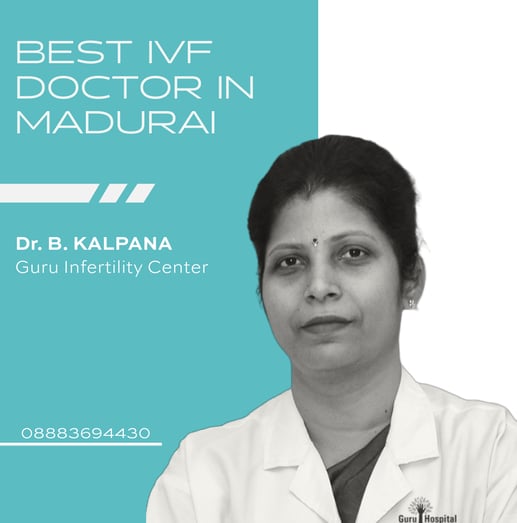An illustration presenting Dr. B. Kalpana as Madurai’s premier IVF doctor