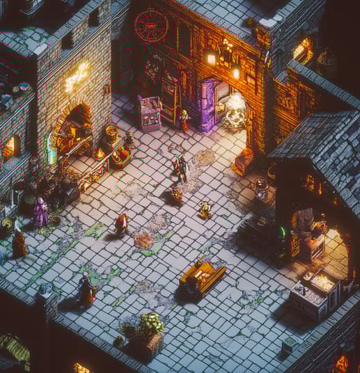 Immagine videogioco rpg AI