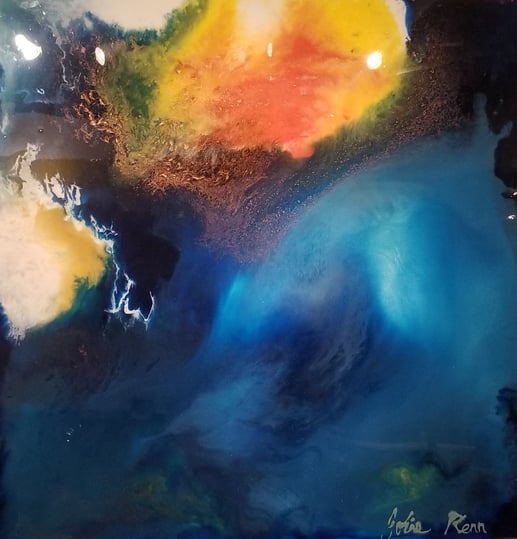 SOLD La Cave - 4 x 4 Painting