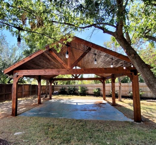 Massive Brown Cedar Patio