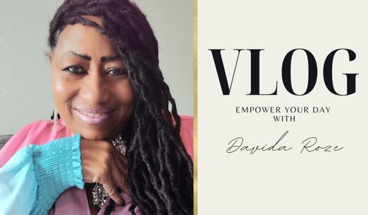 a woman with long hair and a pink shirt Vlog empower your day with davida roze