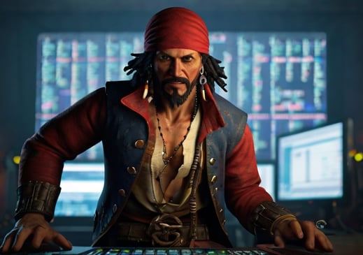 Fierce pirate coding in a hackerspace