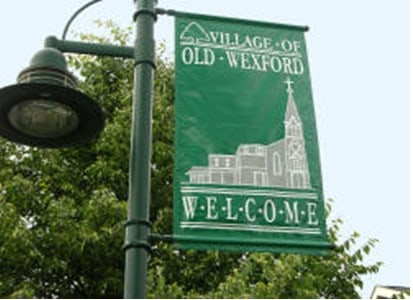 Village of Wexford in the North Hills green road sigh