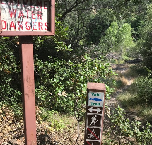 Follow the Yahi Trail all the way to Bear Hole