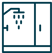 a shower room with a shower and a shower