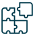 a puzzle piece of puzzle pieces with a blue background
