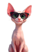 gato esfinge con gafas