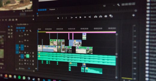 Image d'écran en cours de montage de video d'entreprise