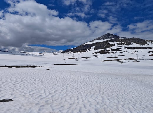 Aurlandsfjllet with snow and mountain in Norway