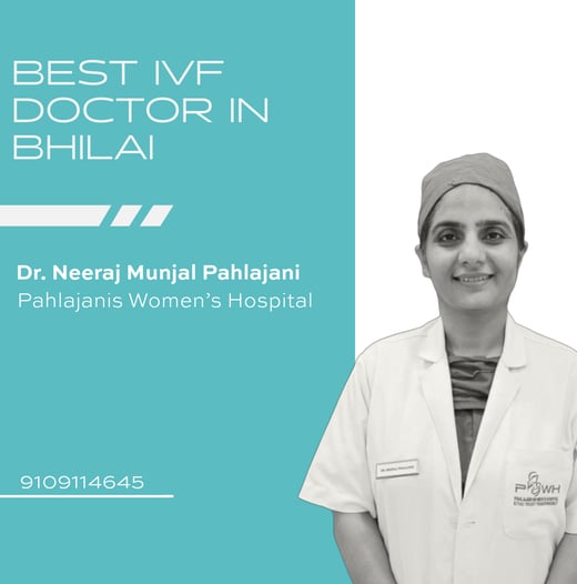 An illustration presenting Dr. Neeraj Munjal Pahlajani as Bhilai’s premier IVF doctor