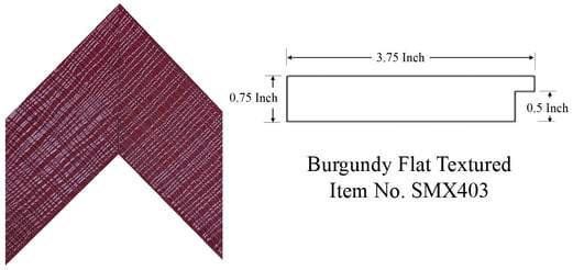 Burgundy Flat Textured Picture Frame Item No. SMX403