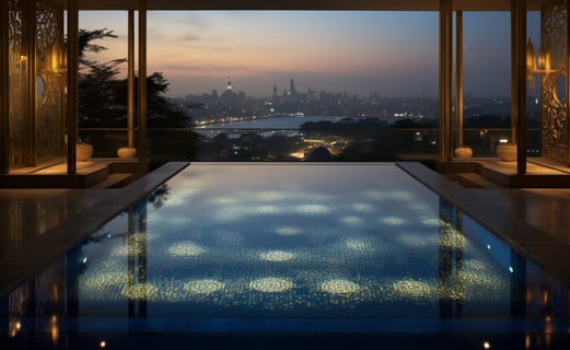 the rooftop infinity pool of The Panora Apartment in Pattaya South, Thailand