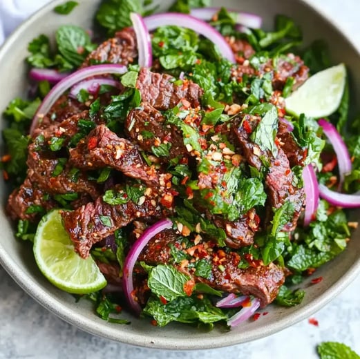 Thailändischer Salat mit Rindfleisch