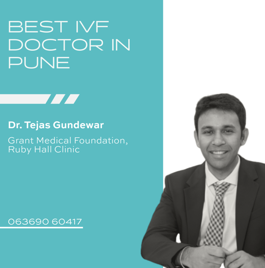 An illustration presenting Dr. Tejas Gundewar as Pune’s premier IVF doctor