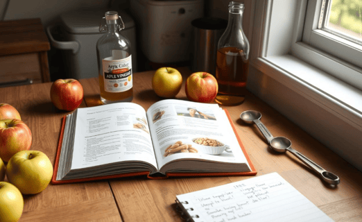 a book opened to show a recipe book