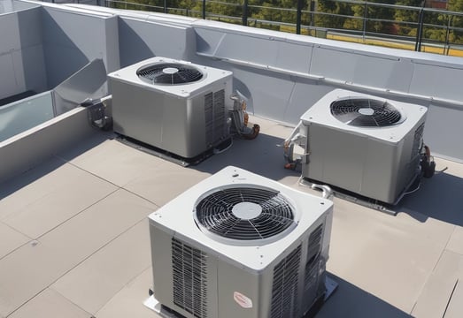 Equipos instalados en una terraza