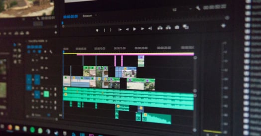 Image d'écran en cours de montage de video d'entreprise