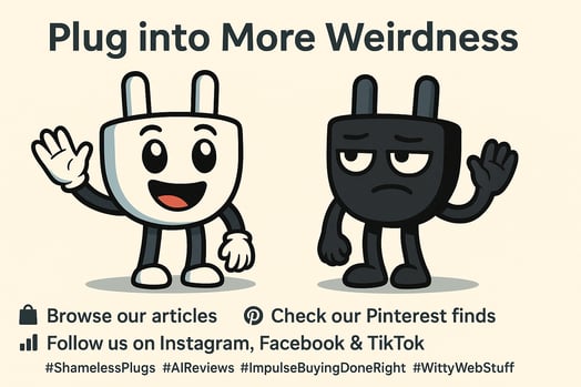 a couple of black and white characters with a text that says plug into the plug
