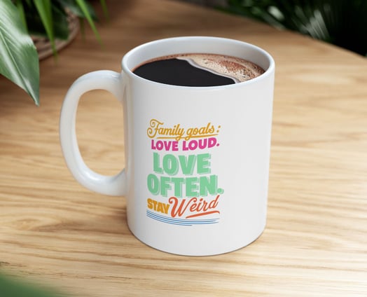 a cup of coffee with a quote on it