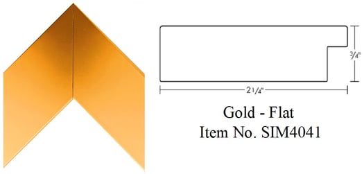 Gold Flat Wooden Picture Frame  Item No. SIM4041