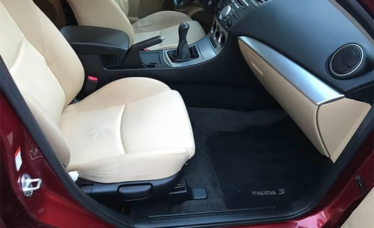 Interior Detailing Image “Deep interior car detailing with steam cleaning and vacuuming of seats"