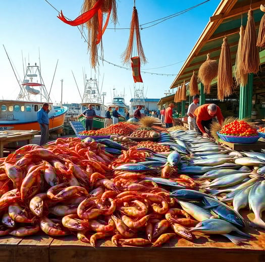 vibrant Louisiana Seafood Market