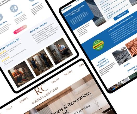 msmdigital.me webdesign services for builders, plumbers and construction companies chapel hill nc