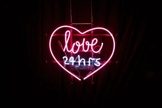 neon love sign