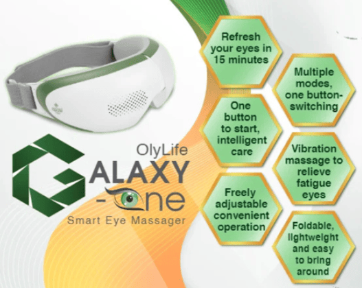 OlyLife Galaxy G-One untuk meredakan mata lelah dan ketegangan otot sekitar mata