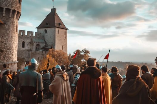 grupo de gente medieval