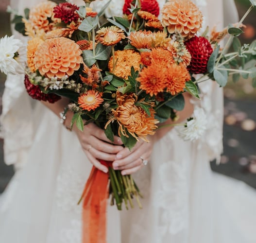 Bridal bouquet designed by Beauty Grows Wild in Medford Oregon