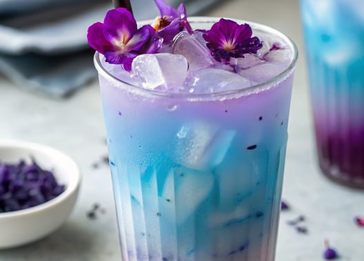blue and purple drink