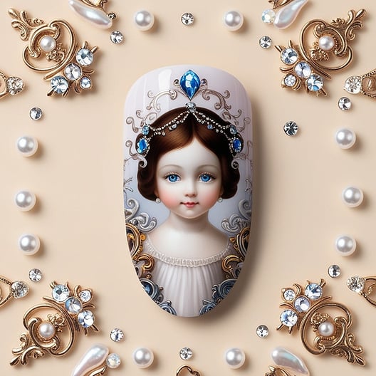 blue crown girl