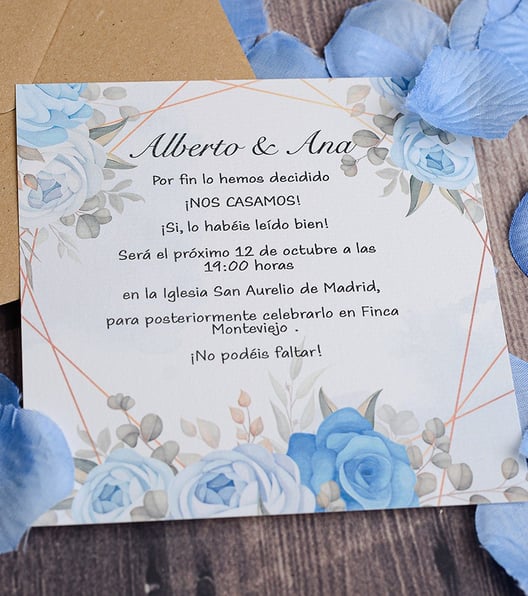 tarjetas de boda en tenerife