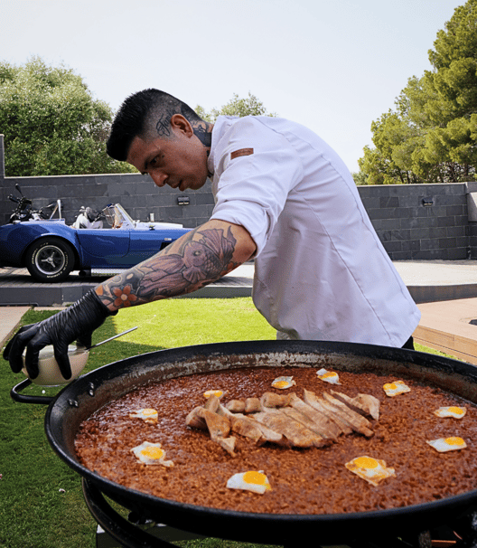 Paella Rollo Privado evento barcelona catering
