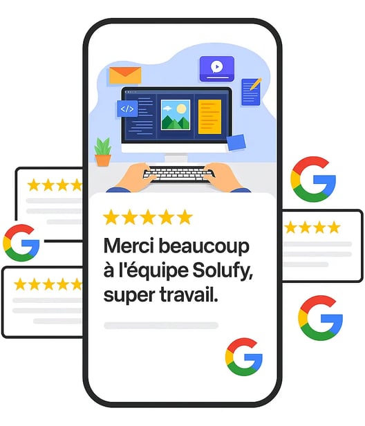 Avis client Google sur Solufy, agence web à Montpellier spécialisée en création de site internet
