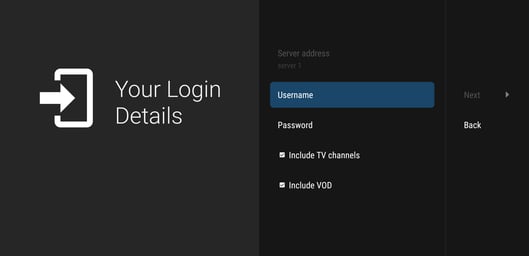Enter your login detail on catchontv app