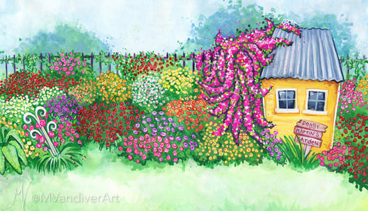 Illustrations from The Rose Without A Name by New Orleans artist Melissa Vandiver.