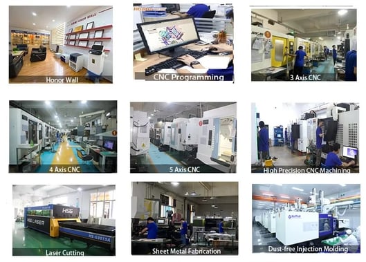 a bunch of different types of machines in a factory