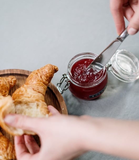 Butter Croissant with Fruit Compote