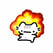 a cat in a fireball