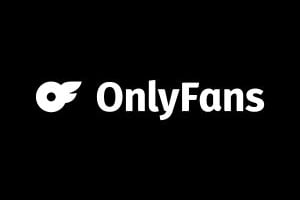 only fans logo on a black background