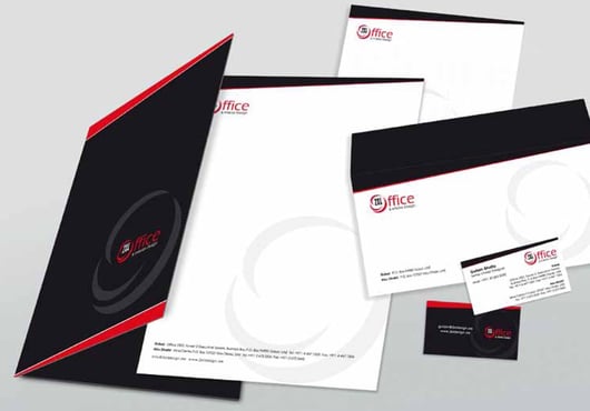 stationery, business cards, letter head, folder