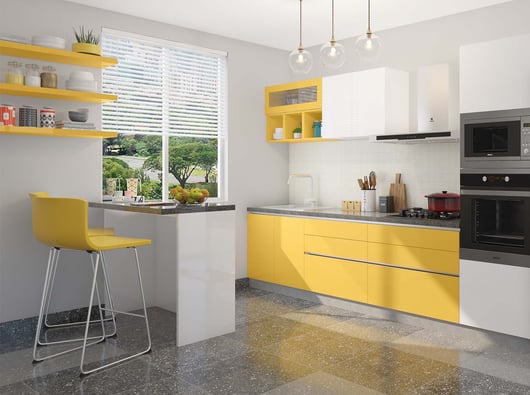omegaa solutions interior designers purple passion straight modular kitchen