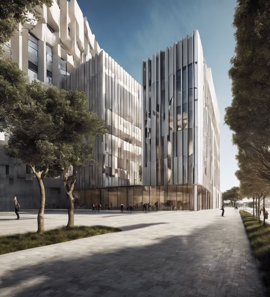 a tree filled with lots of purple and green flowers